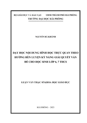 Nâng cao kỹ năng giải quyết vấn đề trong dạy học hình