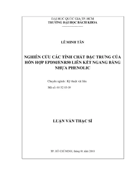 Nghiên cứu tính chất đặc trưng của hỗn hợp EPDM/NR50 