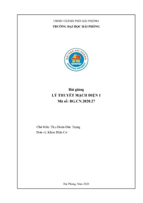 Giới thiệu về lý thuyết mạch điện 1
