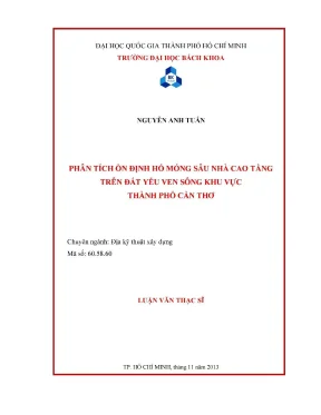 Phân tích ổn định hố móng sâu nhà cao tầng trên đất yếu