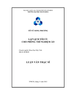 Luận Văn Thạc Sĩ: Lập Lịch Tối Ưu Cho Phòng Thí Nghiệm