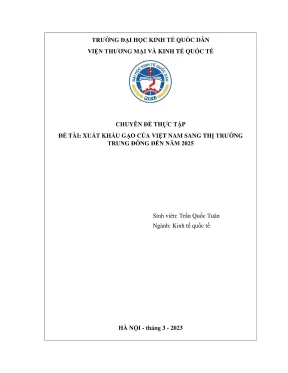 Xuất khẩu gạo Việt Nam sang thị trường Trung Đông: Chiến