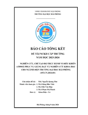 Nghiên cứu chế tạo bộ thực hành vi điều khiển AT89S52 