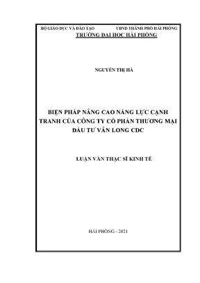 Biện Pháp Nâng Cao Năng Lực Cạnh Tranh Cho Công Ty Cổ