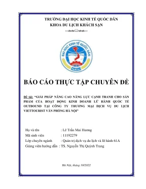 Giải pháp nâng cao năng lực cạnh tranh cho sản phẩm lữ 