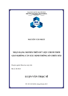 Luận Văn Thạc Sĩ Khoa Học Máy Tính: Nhận Dạng Motif Trên