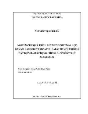 Nghiên cứu quá trình lên men sinh tổng hợp GABA từ hạt