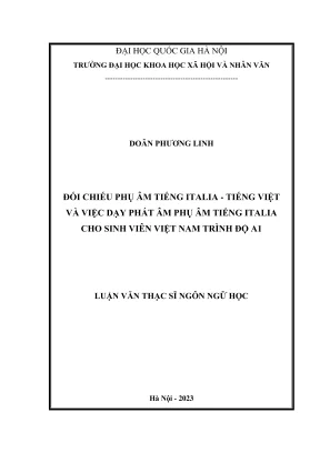 Luận Văn Thạc Sĩ: Đối Chiếu Phụ Âm Tiếng Italia - Tiếng