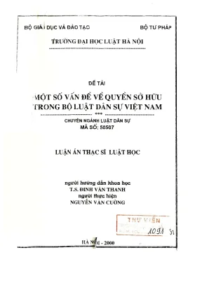Luận Văn Thạc Sĩ Luật Học: Phân Tích Quyền Sở Hữu Trong