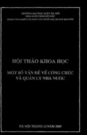 Kỷ yếu hội thảo khoa học: Giải pháp quản lý công chức và 
