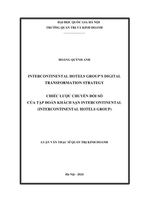 Chiến lược chuyển đổi số của Intercontinental Hotels 