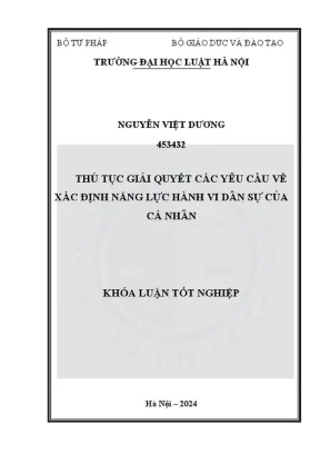 Hướng dẫn thủ tục giải quyết yêu cầu xác định năng lực 