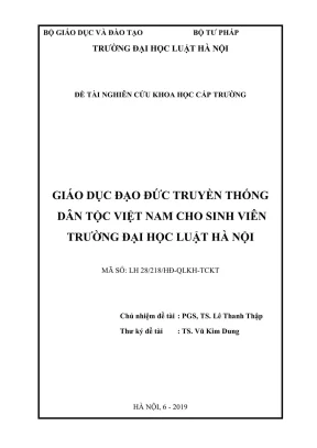 Nghiên cứu giáo dục đạo đức truyền thống dân tộc cho