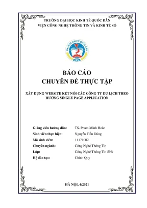 Hướng dẫn thực tập xây dựng website kết nối công ty du