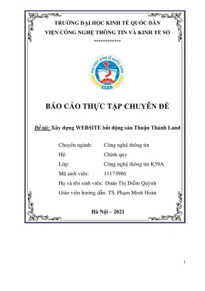 Chuyên đề thực tập xây dựng website bất động sản Thuận