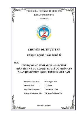 Ứng Dụng Mô Hình ARCH-GARCH Phân Tích & Dự Báo Rủi Ro 