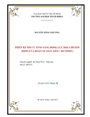 Luận Văn Thạc Sĩ: Thiết Kế Tối Ưu Tính Năng Động Lực Học 