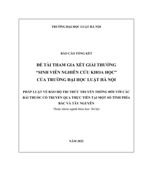 Nghiên cứu khoa học pháp luật về bảo hộ tri thức truyền 