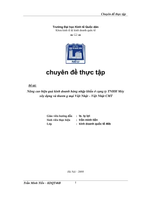 Chuyên đề thực tập: Nâng cao hiệu quả kinh doanh hàng 