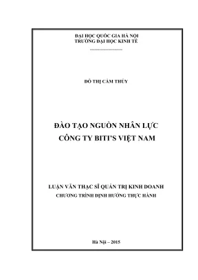 Luận Văn Thạc Sĩ Quản Trị Kinh Doanh: Đào Tạo Nguồn Nhân