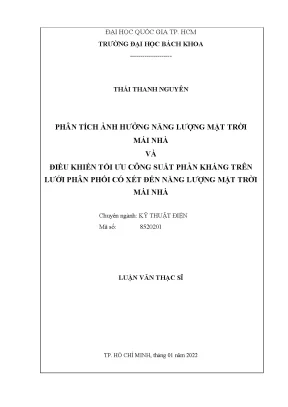 Phân tích ảnh hưởng năng lượng mặt trời mái nhà và điều