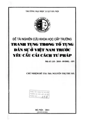Nghiên cứu tranh tụng trong tố tụng dân sự Việt Nam