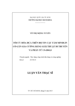 Tối ưu hóa độ tin cậy tấm Mindlin có gân gia cường bằng