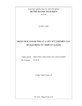 Phân tích ảnh hưởng vết nứt thở đến tần suất dao động tự