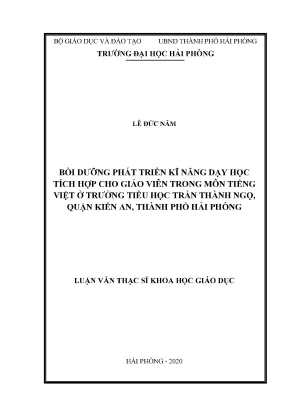 Bồi dưỡng kỹ năng dạy học tích hợp môn Tiếng Việt cho