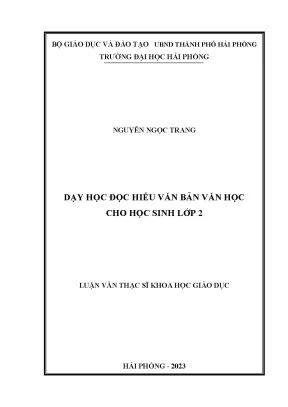 Phương pháp dạy đọc hiểu văn bản văn học cho học sinh