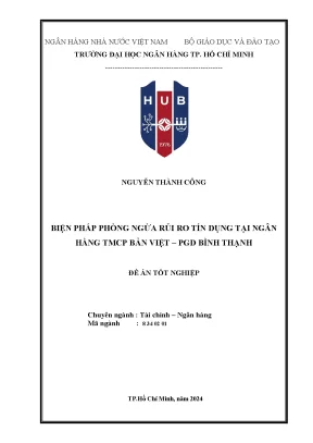 Biện pháp phòng ngừa rủi ro tín dụng tại Ngân hàng TMCP