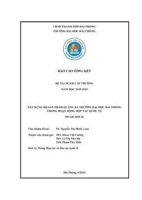 Xây dựng bộ sản phẩm quảng bá Đại học Hải Phòng trong