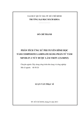 Phân Tích Ứng Xử Phi Tuyến Tấm Composite Laminate Bằng