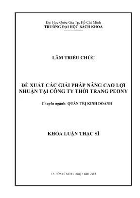 Giải pháp nâng cao lợi nhuận cho công ty thời trang