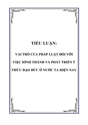 Vai trò của pháp luật trong hình thành và phát triển ý
