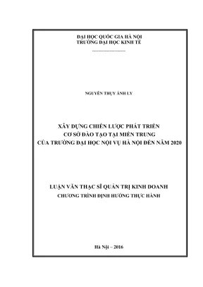 Chiến lược phát triển cơ sở đào tạo miền Trung của Đại