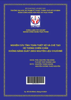 Thiết kế và chế tạo hệ thống chiên chân không 20kg