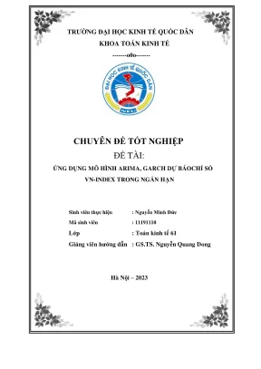 Ứng Dụng Mô Hình ARIMA-GARCH Dự Báo Chỉ Số VN-Index Ngắn Hạn