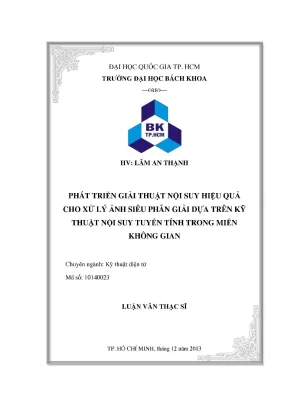 Phát Triển Thuật Toán Nội Suy Hiệu Quả Cho Xử Lý Ảnh