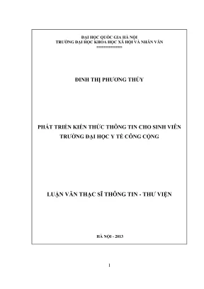 Phát Triển Kiến Thức Thông Tin Cho Sinh Viên Đại Học Y