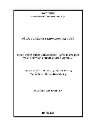 Nghiên cứu khoa học cấp trường về chính quyền tại đơn vị