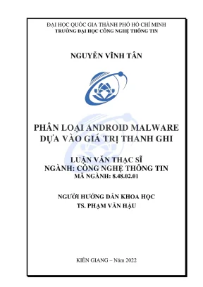 Phân loại Android Malware bằng giá trị thanh ghi trong 