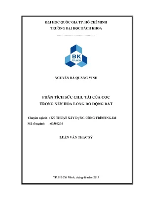 Phân Tích Sức Chịu Tải Cọc Trong Nền Hóa Lỏng Do Động