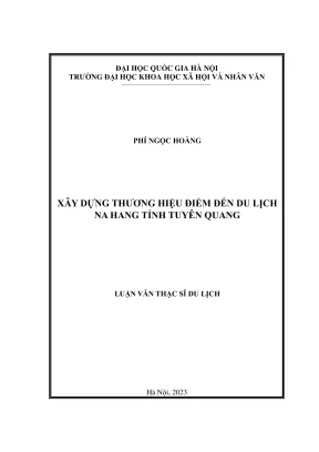 Luận Văn Thạc Sĩ: Xây Dựng Thương Hiệu Điểm Đến Du Lịch