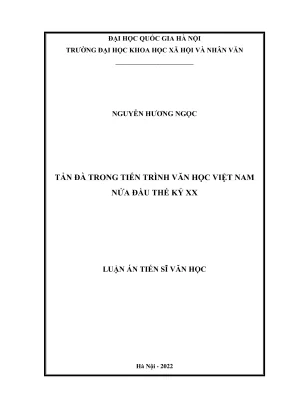 Luận án tiến sĩ về Tản Đà trong văn học Việt Nam nửa đầu 
