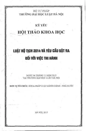 Kỷ yếu hội thảo khoa học luật hộ tịch 2014: Yêu cầu thi 