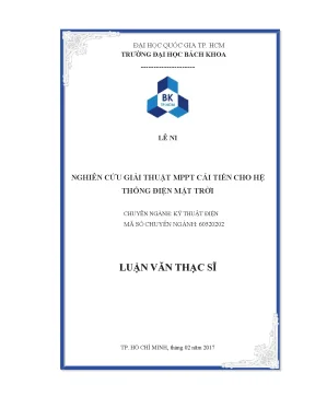 Nghiên cứu giải thuật MPPT cải tiến cho hệ thống điện