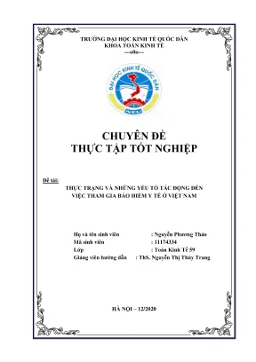 Thực Trạng Và Yếu Tố Tác Động Đến Việc Tham Gia Bảo Hiểm 