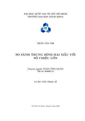 So sánh trung bình hai mẫu trong toán ứng dụng với số