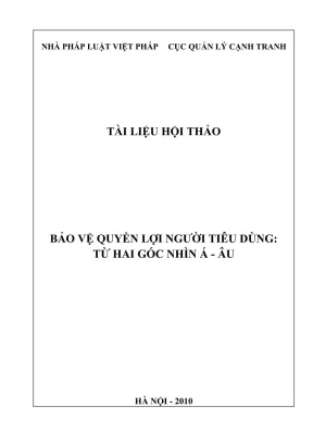 Hội Thảo Pháp Ngữ: Bảo Vệ Quyền Lợi Người Tiêu Dùng Từ